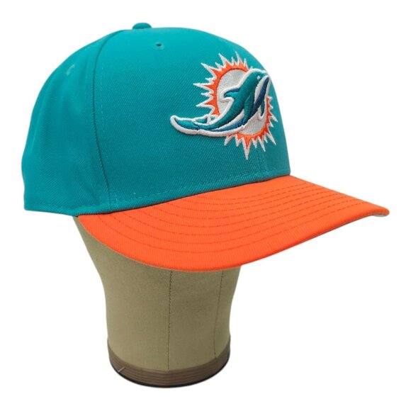 New Era 9Fifty Miami Dolphins Snapback Cap Trucker Embroidered 3D Logo NFL Hat - Picture 3 of 14